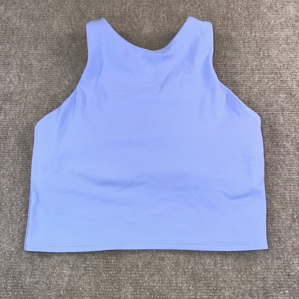Athleta Conscious Crop Tank Bra‎ High Neck Periwinkle Blue XXS